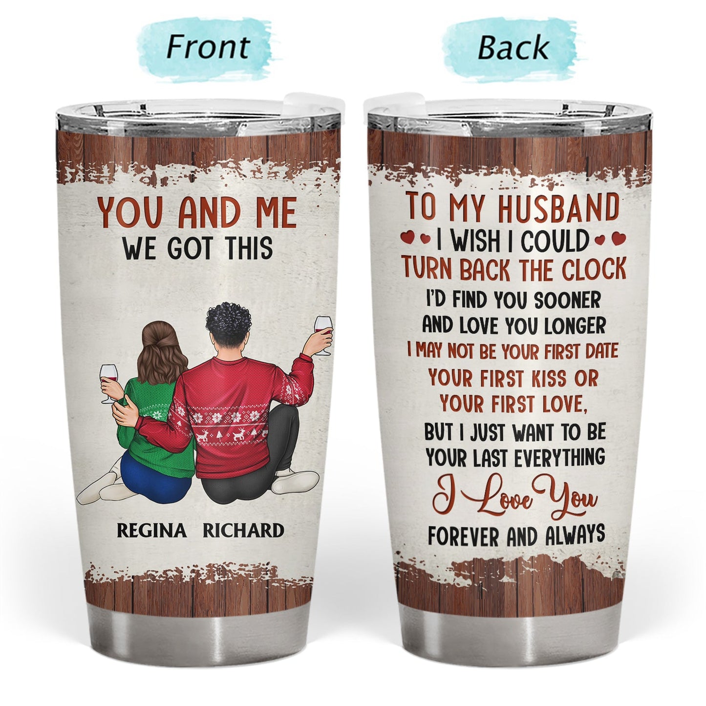 I Wish I Could Turn Back The Clock - Anniversary, Loving Gift For Couples, Husband, Wife - Personalized Tumbler