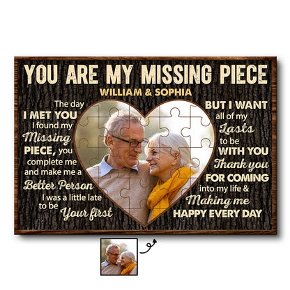Custom Photo You Are My Missing Piece - Anniversary Gift For Couples - Personalized Poster