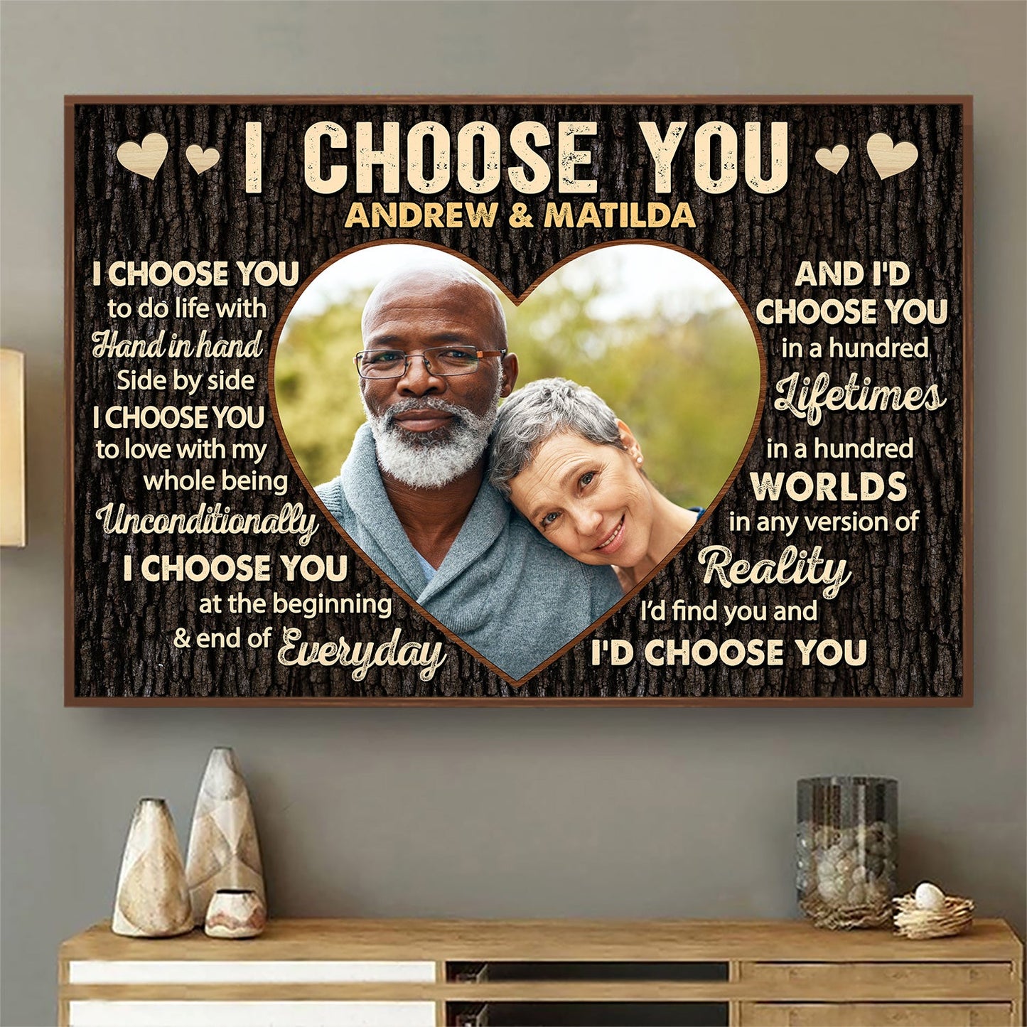 Custom Photo I Choose You - Anniversary Gift For Couples - Personalized Poster