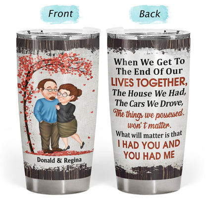 I Wish I Could Turn Back The Clock - Gift For Couples - Personalized Tumbler