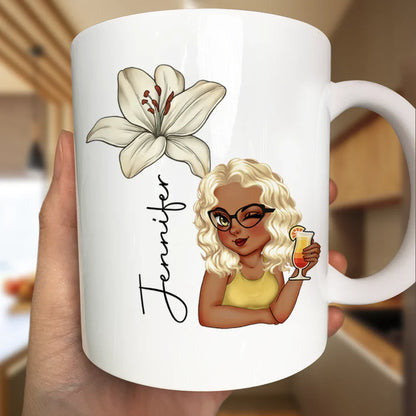 Birth Month Flowers Woman Bloom Where You're Planted - Personalized Mug
