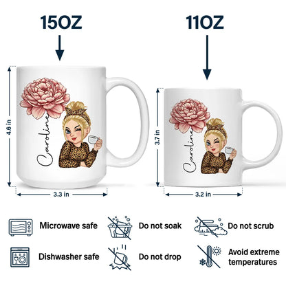 Birth Month Flowers Woman Bloom Where You're Planted - Personalized Mug