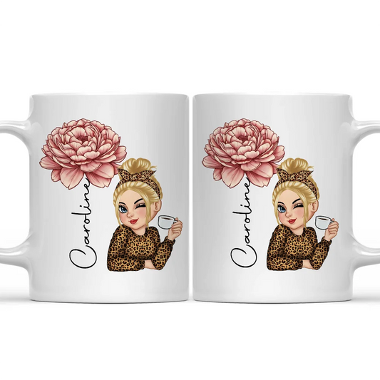 Birth Month Flowers Woman Bloom Where You're Planted - Personalized Mug