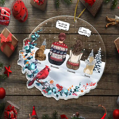 Pet Loss I Miss You Dog Memorial - Personalized Custom Shaped Acrylic Ornament