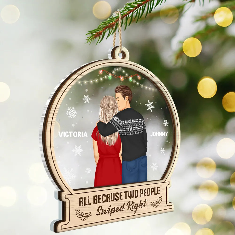 You Are By Far My Favorite Forehead Kissing - Personalized 2-Layered Mix Ornament