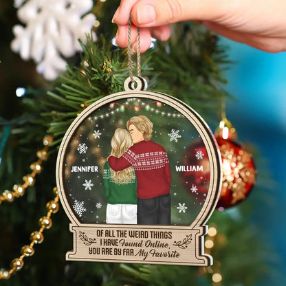 You Are By Far My Favorite Forehead Kissing - Personalized 2-Layered Mix Ornament