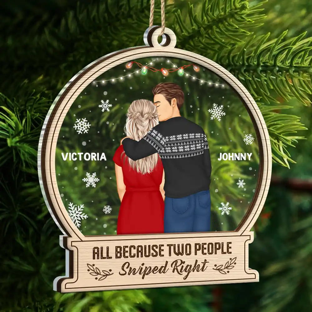 You Are By Far My Favorite Forehead Kissing - Personalized 2-Layered Mix Ornament