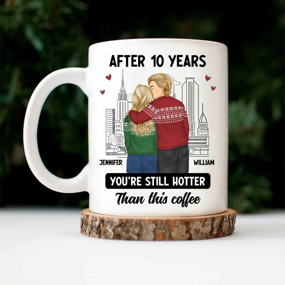 Forehead Kissing Couple After Years Hotter Than This Coffee - Personalized Mug
