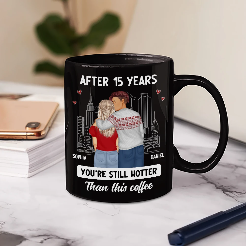 Forehead Kissing Couple After Years Hotter Than This Coffee - Personalized Mug