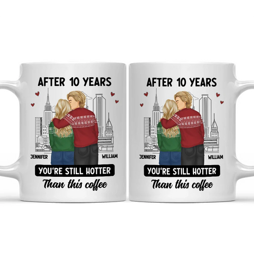 Forehead Kissing Couple After Years Hotter Than This Coffee - Personalized Mug