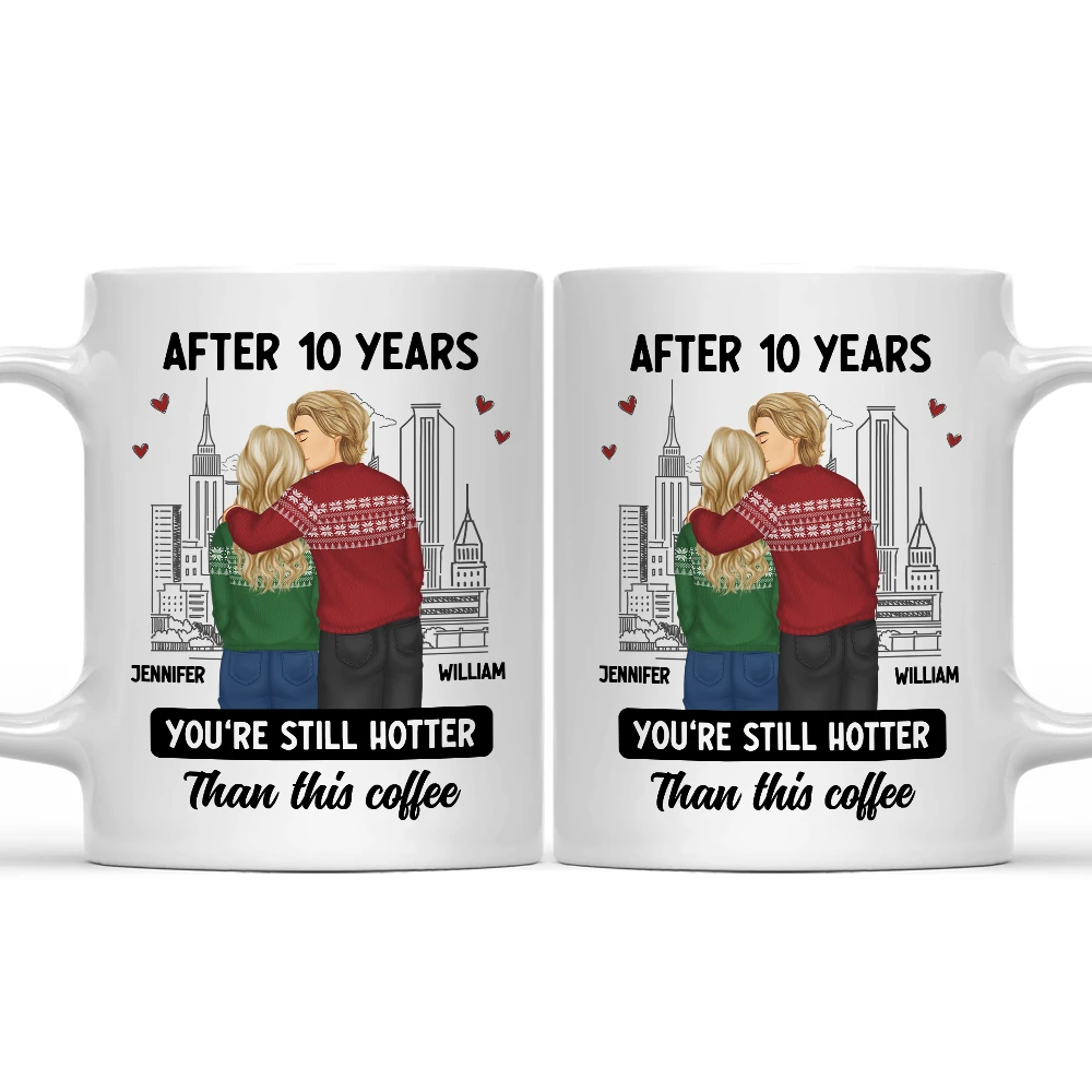 Forehead Kissing Couple After Years Hotter Than This Coffee - Personalized Mug