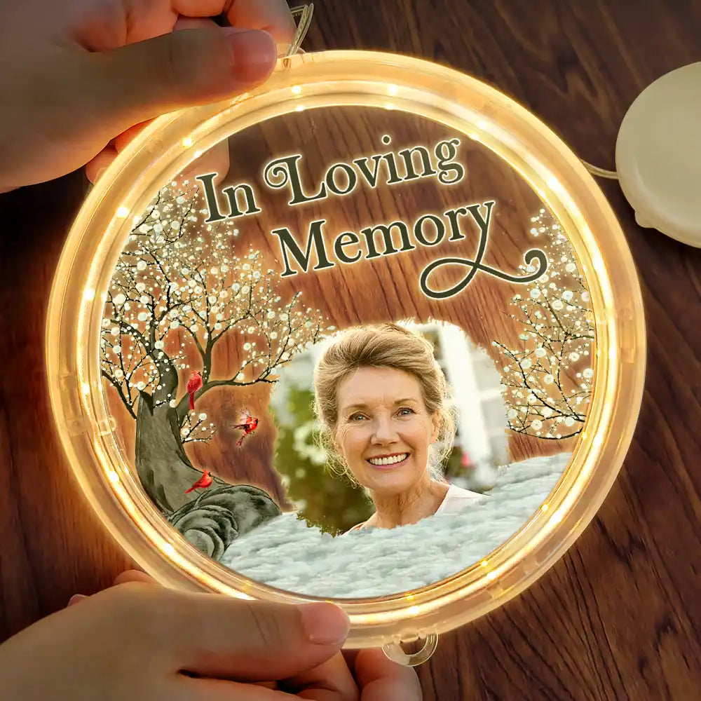 Custom Photo Memorial Although You Cannot See Me - Personalized LED Pendant Light