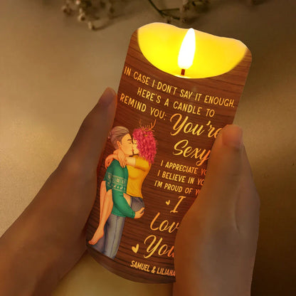 In Case I Don't Say It Enough Couples - Personalized Flameless LED Candle