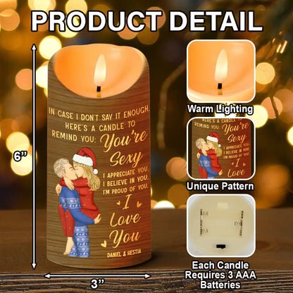 In Case I Don't Say It Enough Couples - Personalized Flameless LED Candle