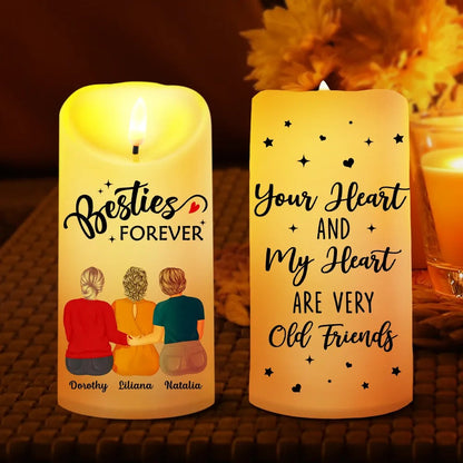 Your Heart And My Heart Are Very Old Friends Friendship - Personalized Flameless LED Candle