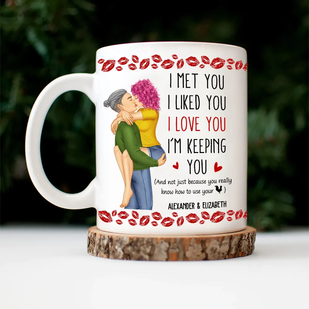 Kissing You Keeping You Carrying Couple - Personalized Mug