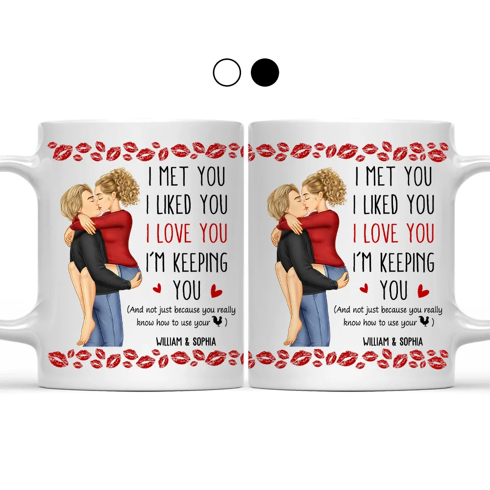 Kissing You Keeping You Carrying Couple - Personalized Mug