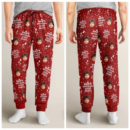 Custom Photo Papa's Official Sleep Pants - Personalized Pajama Pants