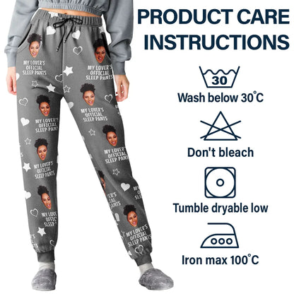 Custom Photo Funny Couple Daddy's Official Sleep Pants - Personalized Pajama Pants