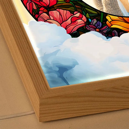 Custom Photo Moon Memorial Your Light Will Always Shine In My Heart - Personalized Light Up Picture Frame