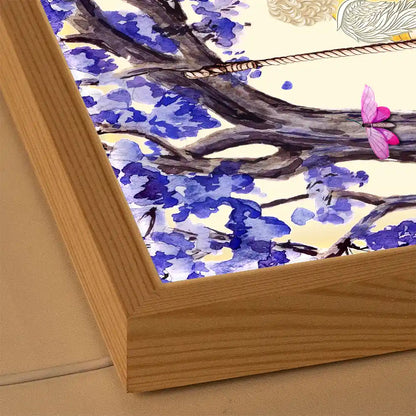 Memorial Purple Tree Back Family I'm Always With You - Personalized Light Up Picture Frame