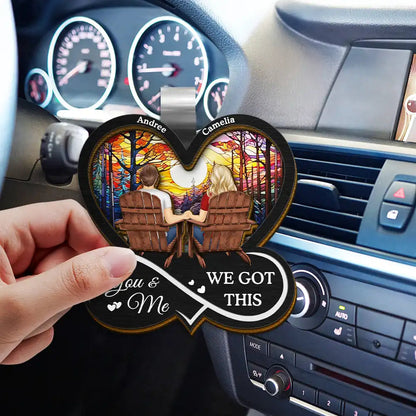 You & Me We Got This Till Our Last Breath - Personalized Custom Shaped Car Visor Clip