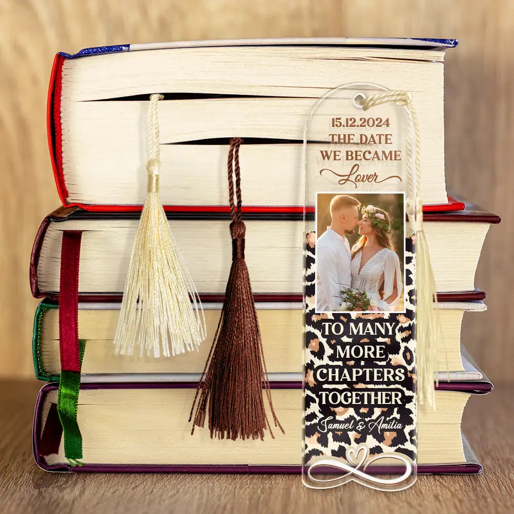 Custom Photo Couple To Many More Chapters Together - Personalized Acrylic Bookmark