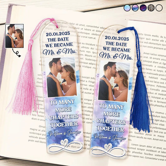 Custom Photo Couple To Many More Chapters Together - Personalized Acrylic Bookmark