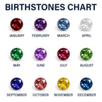Custom Birth Month Anniversary Mom Wife - Personalized Birthstone Heart Necklace