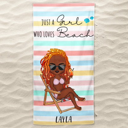 Life Is Better At The Beach Color Striped - Gift For Her, Him, Besties, Family - Personalized Custom Beach Towel