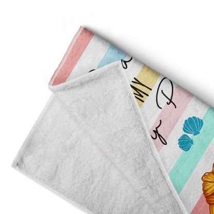 Life Is Better At The Beach Color Striped - Gift For Her, Him, Besties, Family - Personalized Custom Beach Towel