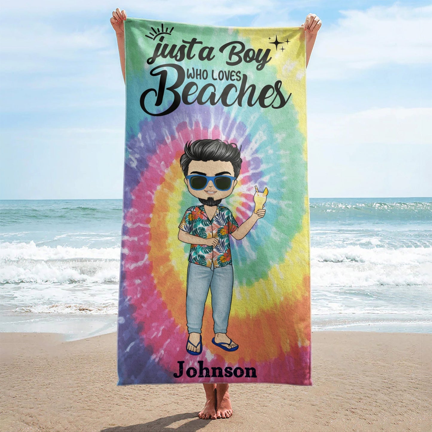 Tie Dye Life Is Better At The Beach - Birthday, Summer Gift For Him, Her, Yourself, Girlfriend, Boyfriend, BFF Best Friends, Traveling Lovers - Personalized Custom Beach Towel