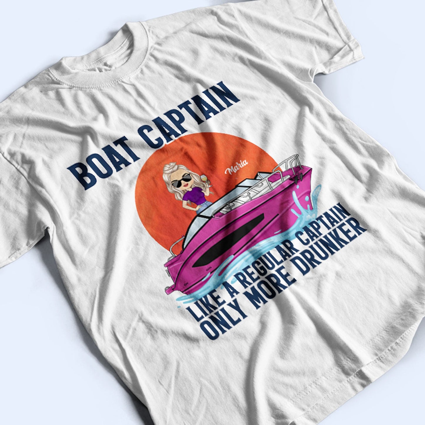 Boat Captain Like A Regular Captain - Birthday, Traveling, Cruising Gift For Beach Lovers, Travelers - Personalized Custom T Shirt