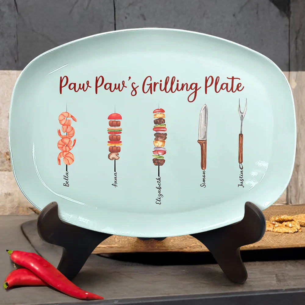 Daddy Grilling Master - Personalized Plate