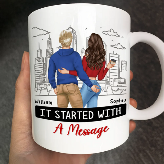 Started With A Message Couples - Personalized Mug