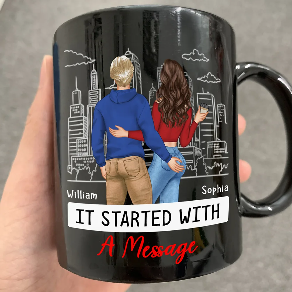 Started With A Message Couples - Personalized Mug