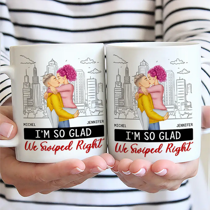 It Started With A Message Couples - Personalized Mug