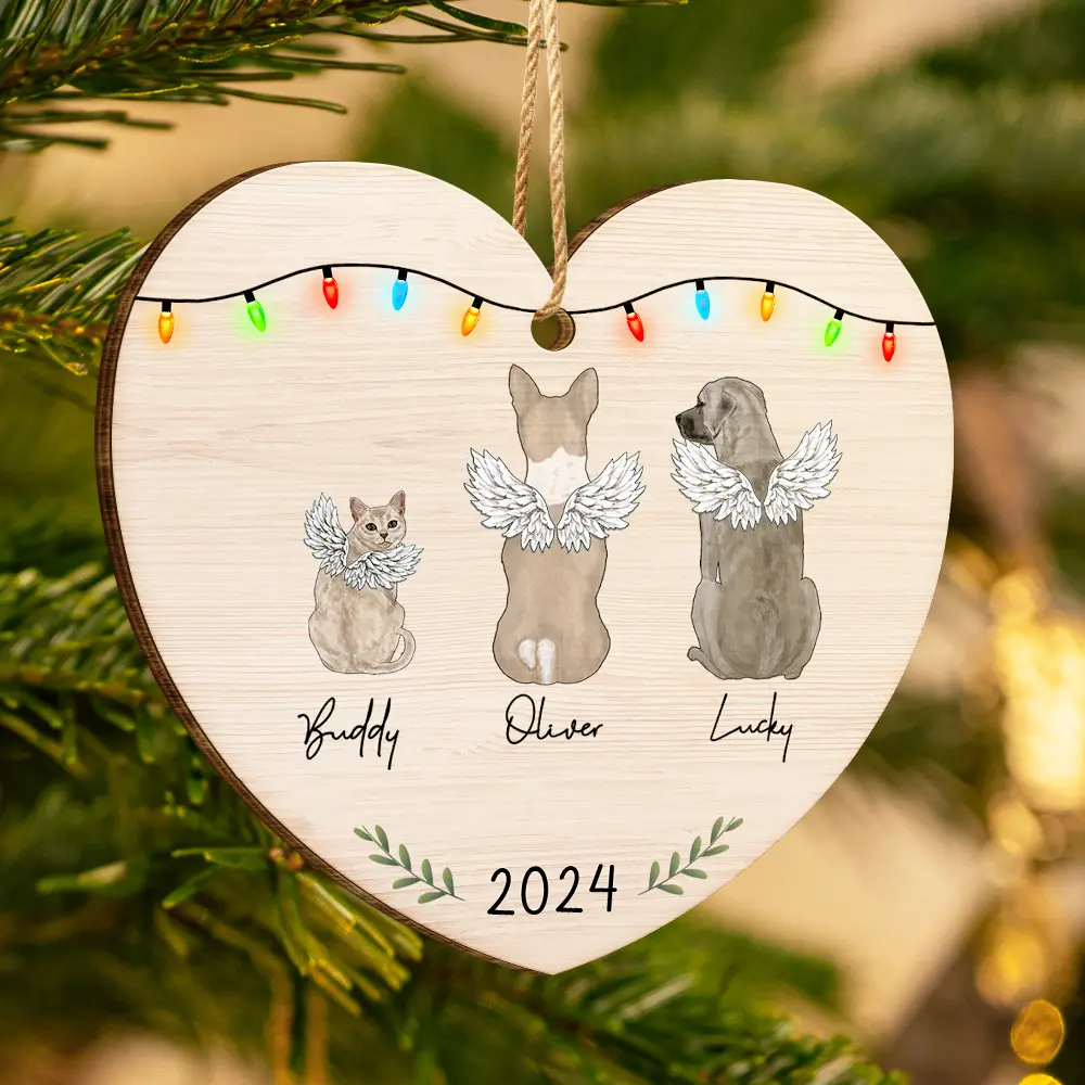 My Dogs Cats Pets - Personalized Custom Shaped Wooden Ornament