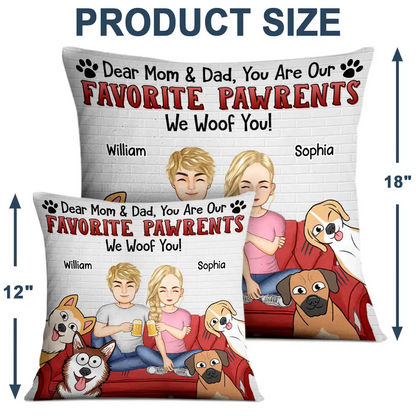Dog Lovers You Are Our Favorite Humans We Woof You - Personalized Pillow