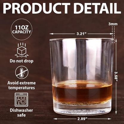 I'm A Proud Wife Of A Wonderful Husband - Personalized Engraved Whiskey Glass