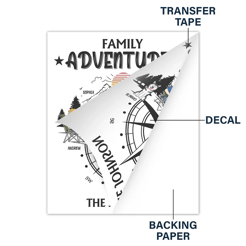 Family Adventures - Personalized Decor Decal