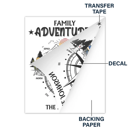 Family Adventures - Personalized Decor Decal