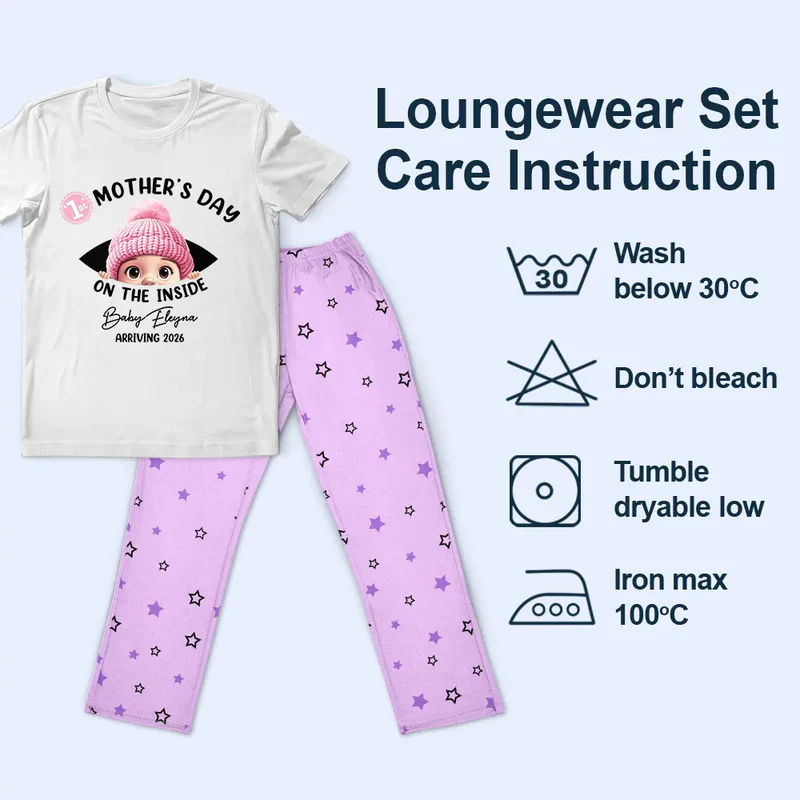 Baby First Year On The Inside With Mom - Personalized Loungewear Set