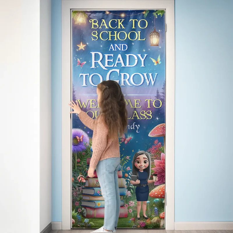 Back To School & Ready To Grow - Personalized Door Cover