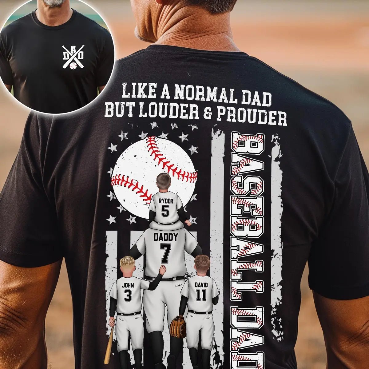 Baseball Dad Like A Normal Dad - Personalized Shirt Shirts & Tops The Next Custom Gift