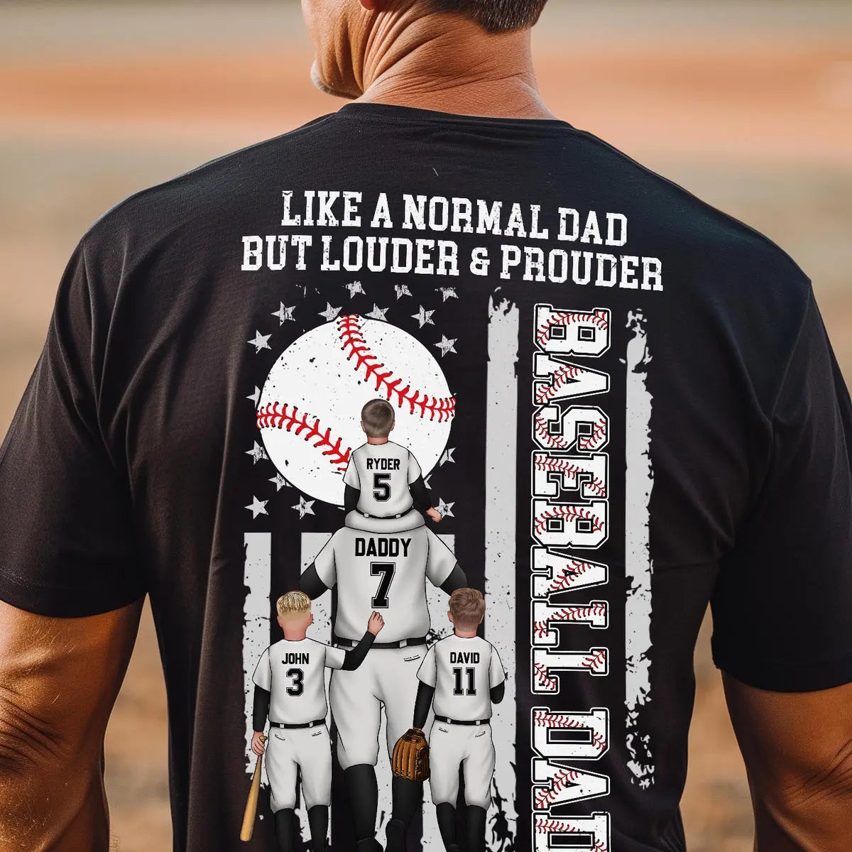 Baseball Dad Like A Normal Dad - Personalized Shirt Shirts & Tops The Next Custom Gift