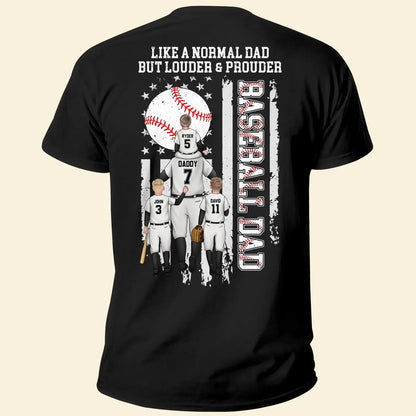 Baseball Dad Like A Normal Dad - Personalized Shirt Shirts & Tops The Next Custom Gift