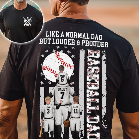 Baseball Dad Like A Normal Dad - Personalized Shirt