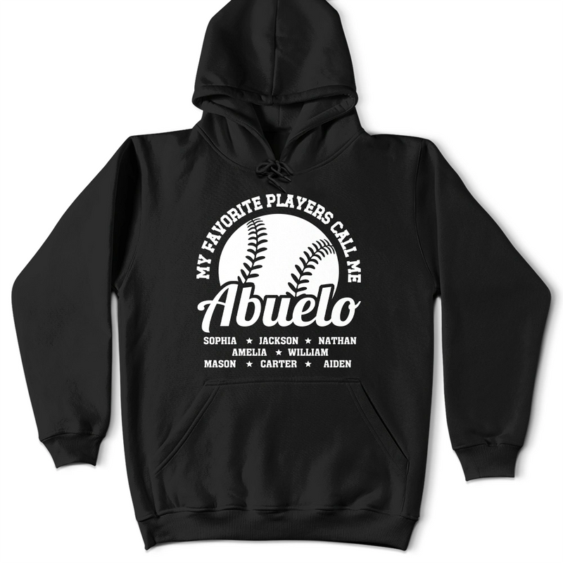 Baseball My Favorite Players Call Me Grandpa - Personalized T Shirt