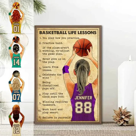 Basketball - Basketball Life Lessons - Personalized Basketball Poster Poster The Next Custom Gift